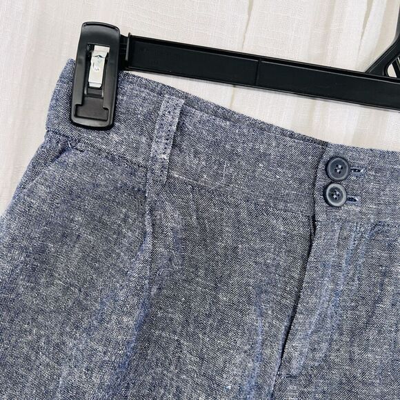 Calvin Klein Charcoal Gray Linen Blend Womens Shorts Size 2 Summer Festival - Picture 2 of 7